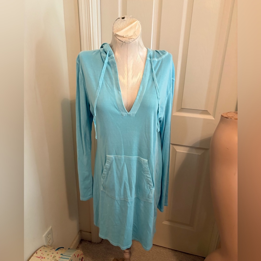 J. Crew Sky Blue Cotton Hoodie new $138 size M